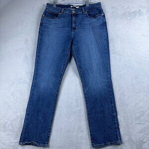 Levi's Jeans Classic Straight Denim Stretch Mid Rise Cotton Womens Blue Size 14